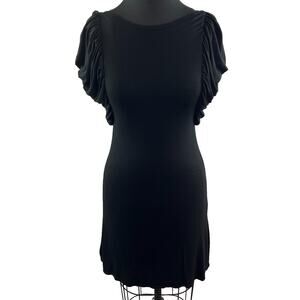 BAILEY 44 Black Farfalla Criss Cross Puff Sleeve Jersey Dress Size XS $143